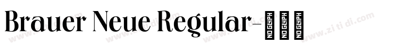 Brauer Neue Regular字体转换 Brauer Neue Regular字体转换